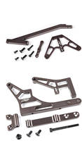 Conjunto de ataduras para chassi dianteiro de alumínio, + conjunto de suporte traseiro para rofun/rovan f5 rc, peças mcd de caminhão, 2024 - compre barato