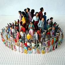 Разные миниатюрные фигурки стоячих людей, 100 шт., 1:75/1:100/1:150, модель песка, сделай сам, детские развивающие игрушки, подарки для детей 2024 - купить недорого