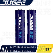 jugee 2pcs 1.5v  lithium  AA usb rechargeable 3000mWh  polymer lithium battery no Charger 1.1V low battery reminder 2024 - buy cheap