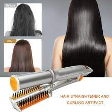 Escova rotativa com pente modelador de ar quente, ferramenta de cabeleireiro com rolo de papel e escova h2j6 2024 - compre barato