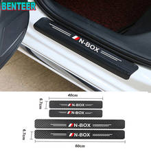 4pcs/lot NEW Carbon Fiber Car Door Sills Protector Stickers For Honda N-BOX car Accessories 2024 - buy cheap