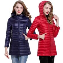 2021 Winter Hooded Down Jacket Women Coat Elegant Warm Jaqueta Ultra Light 90% Duck Hood Down Parka Female 2024 - buy cheap