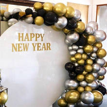 1 set Chrome balloon garland arch kit Merry Christmas globes Xmas Decors For Home Navidad decorations Happy New Year 2021 2024 - buy cheap