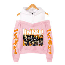 Haikyuu Hoodies Hinata Shyouyou Nishinoya Yuu cosplay Jersey costume off shoulder Hoodie Karasuno High School Pullover 2024 - buy cheap