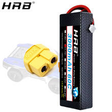 HRB-batería Lipo 3S de 11,1 V y 3000mah, carcasa dura 60C, enchufe XT60 T Deans XT90 TRX EC5 para Buggy, coche de carreras, camión, barco, piezas de control remoto 2024 - compra barato