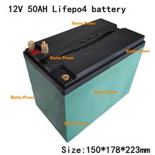 Lifepo4-batería de litio portátil de 12V y 50AH, almacenamiento de energía para la casa, suministros eléctricos y cargador de 5A, para Solargeneration de 12V 2024 - compra barato