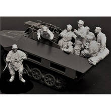 Figura de resina de longitud 1/35, equipo antiguo que incluye 11 hombres (sin coche), modelo de figura sin montar sin pintar, Kit de construcción 2024 - compra barato