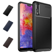 Matte Case for Huawei P20 P 20 Soft Silicone Bumper Cover EML-L09 EML-L29 EML-L29C Carbon Fiber Texture Fitted Case EML L09 L29 2024 - buy cheap