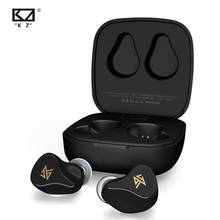 Bluetooth наушники KZ Z1 TWS, беспроводные Игровые наушники с двойным магнитным динамическим сенсорным управлением, шумоподавляющая гарнитура с микрофоном 2024 - купить недорого