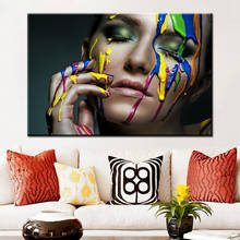 Wall Decoration Posters and Prints Wall Art Canvas Painting Abstract Watercolor Face Pictures for Living Room Wall No Frame 2024 - buy cheap