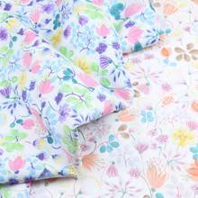 Tela de algodón con estampado Floral, tejido de retales de flores rosas para ropa de cama de bebé, acolchado, costura de muñeca, Material artesanal, 160CM x 50CM 2024 - compra barato