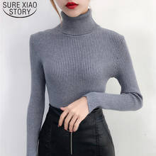 Casual 2022 New Korean Autumn Winter Long Sleeve Women Knit Sweaters Slim Solid Turtleneck Elastic Warm Pullover Femme 7572 50 2024 - buy cheap