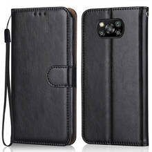 Luxury Leather Case for On Xiaomi Poco X3 Pro 6.67''  Cover Wallet Stand Flip Case for miPoco Poco X3 Pro Phone Bag with Strap 2024 - buy cheap