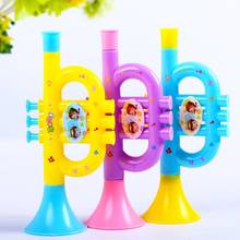 Детская пластиковая игрушка-труба с мультяшным рисунком, музыкальный инструмент среднего размера, детская музыкальная игрушка, подарок для детей 1-6 лет, обучающие игрушки 2024 - купить недорого