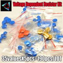 190Pcs/Lot 35ValuesX5Pcs Voltage Dependent Resistor Kit VDR 05D 07D 10D 14D 20D Varistor Pack Assorted SET 2024 - buy cheap