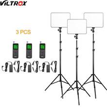 Viltrox VL-200 Pro Wireless Remote LED Video Studio Light Lamp Slim Bi-Color Dimmable + AC Adapter+2M Light stand for Camcorder 2024 - buy cheap