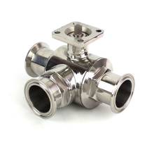 3/4"19mm 304/316 Stainless Steel Sanitary T/L Port Tri Clamp Ball Valve Homebrew No Actuator 2024 - buy cheap