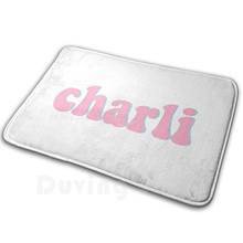 Charli Mat Rug Carpet Anti-Slip Floor Mats Bedroom Charli Charli Xcx Charli Damelio Pink Blue Text Name 2024 - buy cheap
