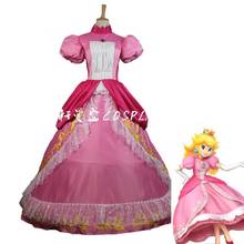 High quality Super Mario Princess Peach Sister Dress Cosplay Costume For Adult Women  Halloween Costume Dress 2024 - buy cheap