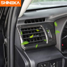 SHINEKA-rejilla de ventilación Interior para consola central de 4 corredores, embellecedor de salida de aire acondicionado para Toyota 4runner SUV 2010-2019, fibra de carbono 2024 - compra barato
