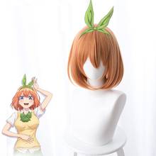 The Quintessential Quintuplets Nakano Yotsuba Wig Cute Orange Short Heat Resistant Synthetic Wigs Halloween Cosplay Props 2024 - buy cheap