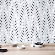 Bacal Modern Delicate Herringbone 3D Wallpaper in Black and White Scandinavian Design, 5d wallpaper mural home decor paper 2024 - buy cheap