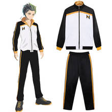 Calças e trajes para cosplay de subaru natsuki, fantasia esportiva e esportiva re: zero, kara, hadimeru, isekai, seikatsu, uniforme de agasalho preto e branco 2024 - compre barato