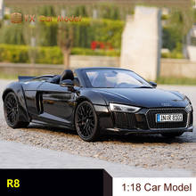 Diecast Car 1: 18 model Audi R8 Spyder Convertible Roadster simulation alloy car model 1:18 wide body convertible (SMALL GIFT) 2024 - buy cheap
