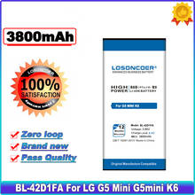 Losoncoer-bateria de alta capacidade para celular, 3800mah, para lg g5 mini k6 g5mini, ~ em estoque 2024 - compre barato
