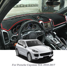 Tapete protetor de painel automotivo, protetor para painel, sombra, tapete rosa, para porsche cayenne 92a 2003-2010, rhd & lhd, acessórios interiores 2024 - compre barato