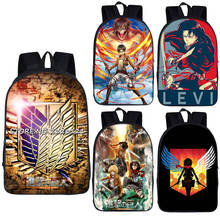 Anime Attack On Titan Bag Eren Backpacks For Teenagers Children School Bags Cartoon Shoulder Bag Boys Girls School Backpacks 2024 - buy cheap