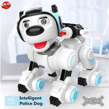Multifunction inteligente controle remoto robô cão crianças brinquedo cantando e dançando lançamento bala inteligente programação rc polícia cão 2024 - compre barato