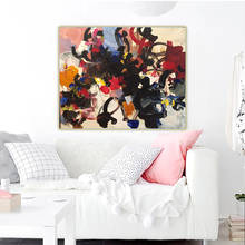 Jean miotte "untitled" viii ", expressionismo abstrato arte pintura a óleo em tela figura de parede decoração suspensa para casa sala de estar decoração 2024 - compre barato