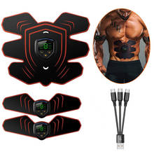 EMS Muscle Electro Stimulator Abdominal Muscle Toner Abs Trainer with LCD Display USB Rechargeable Fitness Training Gear Ab Belt 2024 - buy cheap