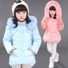 Хлопковая верхняя одежда для детей, куртка новые детские зимние пальто для девочек, одежда толстые теплые пуховики для девочек, пальто с длинными рукавами 2024 - купить недорого