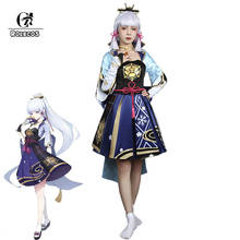 Rolecos-conjunto completo de fantasias femininas para cosplay, genshin impacto, kamisato ayaka, kamisato ayaka, halloween 2024 - compre barato