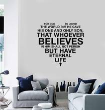 Vinyl Wall Decal Bible Scripture Heart Christian Religious Home Decoration Wall Sticker Living Room Bedroom Wall Sticker 2SJ28 2024 - buy cheap