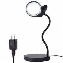 Lámpara LED de lectura para escritorio, lupa de lente grande con soporte de 38 LED, 8x 15x, venta al por mayor 2024 - compra barato