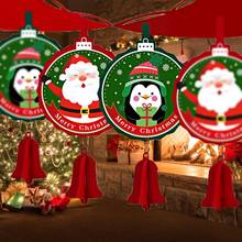 3 м рождественские флажки, баннер, подвесные украшения, Висячие флажки с рисунком снеговика, Санта-Клауса, украшения для рождественской вечеринки, поставки 2024 - купить недорого