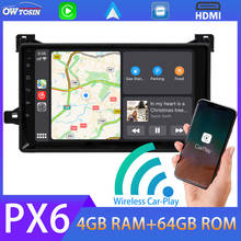 9" Android 10 PX6 4G+64G Car Multimedia Player For Toyota Prius 2016-2020 GPS Navigation Radio Wireless Carplay DSP TPMS DTV DAB 2024 - buy cheap