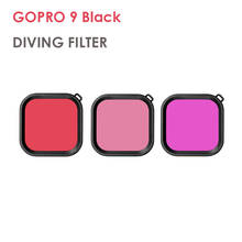 Waterproof Case Diving Filter For GoPro Hero 9 Black Purple Pink Red Lens Filter For GoPro 9 Black Accessory 2024 - buy cheap