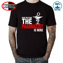 Vintage Have No Fear The Pharmacist Is Here Pharmacy T Shirt Novelty Funny T-shirts Mens Clothing Short Sleeve Camisetas T-shirt 2024 - buy cheap