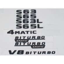 Emblema automotivo para mercedes benz, emblema preto w221, w222, s53, s55, s63, s63s, 63 2024 - compre barato