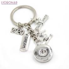 10PCS 2020 2021 Graduation Key Chain 18mm Snap Jewelry Snap Keychain Handbag Charm Graduate Cap Key Ring for Graduate Gifts 2024 - buy cheap