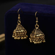 Pendientes de estilo étnico Vintage para mujer, aretes colgantes de borla de campana de Metal, accesorios de joyería India 2024 - compra barato