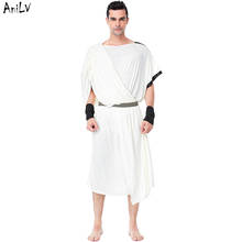 AniLV средневековый греческой God для мужчин платье костюм для детей среднего возраста Спартанский Римский Воин замок King SCA для реалистичных игр для костюмированной вечеринки 2024 - купить недорого