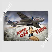 Take Off Time Metal Signs Cinema Garage Bar Cave personalized Mural Painting Tin sign Posters 2024 - buy cheap