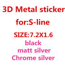 1pcs New Metal Auto car Chrome Matt silver black badge for Audi S line Sline A4 S4 RS4 A6 TT A3 Emblem Badge Sticker 2024 - купить недорого