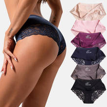 Women Sexy Lace Panties Seamless Underwear Briefs Nylon Silk for Girls Ladies Bikini Cotton Crotch Transparent Lingerie Panties 2024 - buy cheap