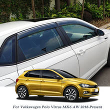 QCBXYYXH-toldos de estilo de coche, refugio, visera de ventana, ceja de lluvia para Volkswagen POLO MK6 AW 2018-presente, accesorios externos 2024 - compra barato